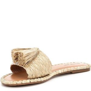 Gianni Bini “Maikah” Rafia Tassel Slides